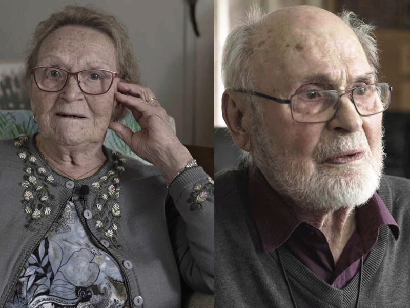 Eldre kvinne og mann forteller om sitt kvenske liv