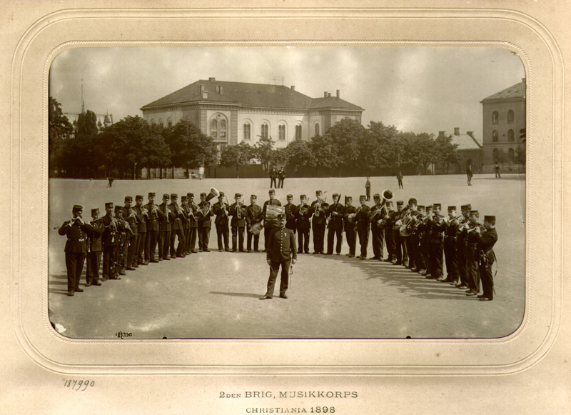 2den Brigade Musikkorps, Christiania 1898. Foto: Forsvaret