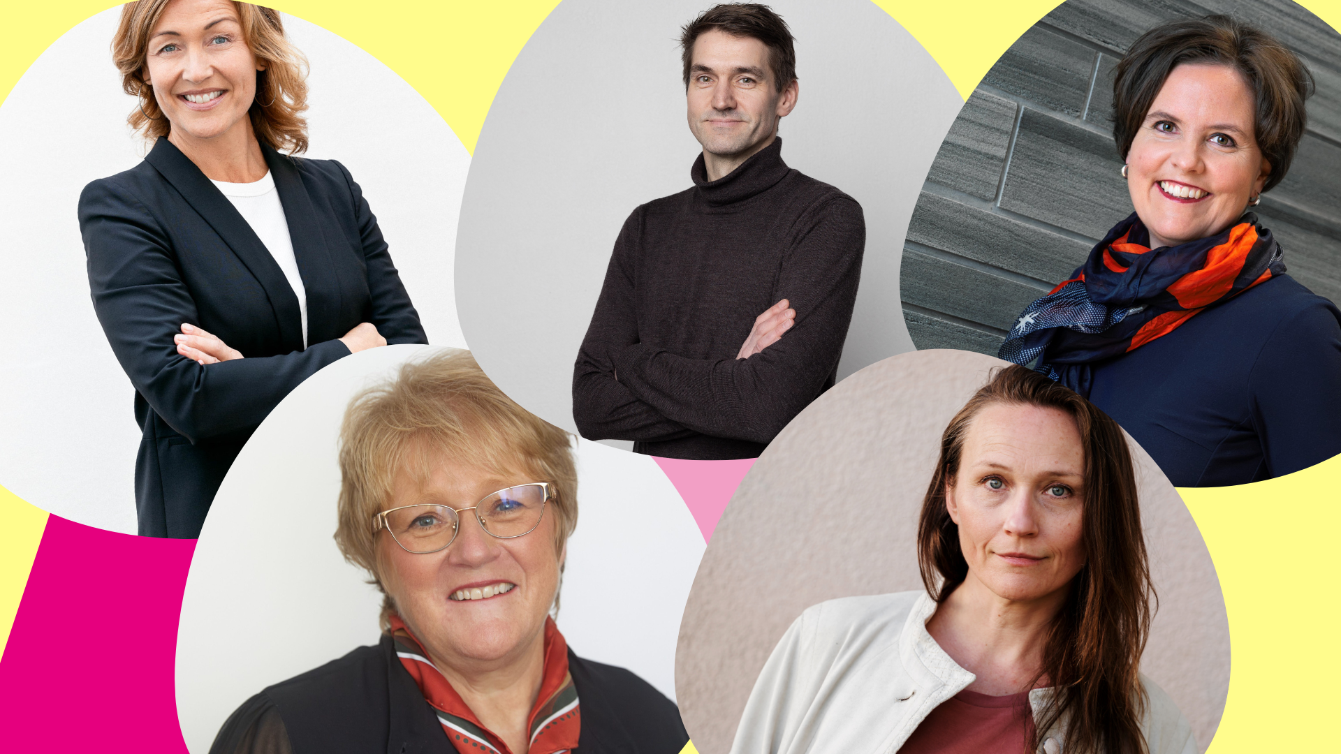 Portrett av bidragsytere. Trine Skei Grande, Kristin Danielsne, Ingrid Røynesdal og Sigmund Løvåsen