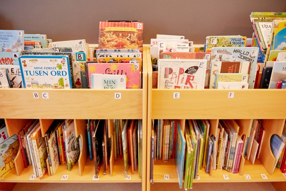 Tilleggsutlysningen er åpen for blant annet skole- og folkebibliotek og søkere som henvender seg til nye målgrupper eller prøver ut nye ytringsrom. Her fra Mysen skolebibliotek. (Foto: Marta Anna Løvberg)