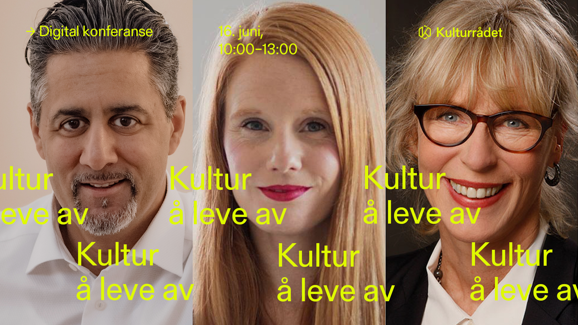 Kulturmininster Abid Raja, Susanne Kaluza og Agnes Moxnes kommer til Kulturrådets digitale konferanse om kulturøkonomien etter korona.