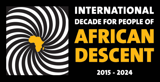 Logo for FNs tiår for mennesker av afrikansk opprinnelse.
