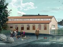 Kulturscenen Støyperiet har fått 1,5 millioner kroner til rehabilitering og tilpasning av bygg. Illustrasjon: A3 arkitektkontor