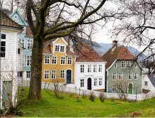 Gamle Bergen. Bymuseet i Bergen.  Foto: Bymuseet / GS