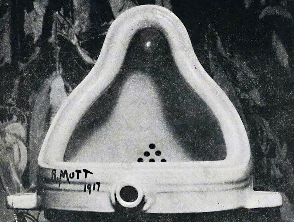 Fountain (1917) av Marcel Duchamp, er det kunst av høy kvalitet?  Foto: Alfred Stieglitz,  Wikimedia Commons